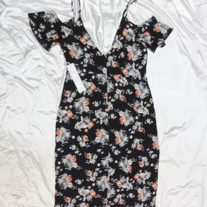 Lumiere black floral dress